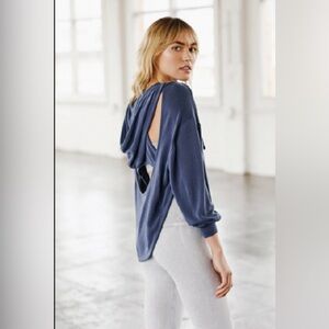 FP Movement by Free People Blue Open-Back Hoodie